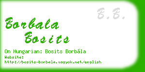 borbala bosits business card