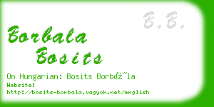 borbala bosits business card